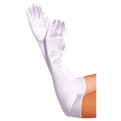 Långa Handskar - Vita - Halloween & Maskerad 56> Tillbehör