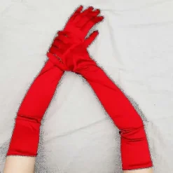 TryggHandla Långa Satin Stretch Satinhandskar 1920-tals Vintage Party Cosplay Damhandskar Bröllopshandskar-lingling}> Tillbehör