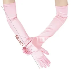 Långa satinhandskar för kvinnor, formella satinhandskar, bröllopshandskar, banketthandskar, performancehandskar, balhandskar, danshandskar, rosenröd | Fyndiq><noscript><img width=