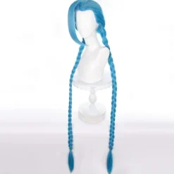 LOL Karaktär Jinx Cosplay Peruk Blå Lång Peruk 120cm Y - Perfet><noscript><img width=