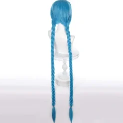 LOL Karaktär Jinx Cosplay Peruk Blå Lång Peruk 120cm Y - Perfet><noscript><img width=