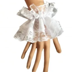 Lolita spets handskar vita handskar sexig spets elastiskt armband lämplig för Halloween, bröllop, tebjudningar, maskerader, nattklubbar, vit> Tillbehör