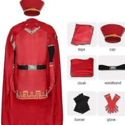 Lord Farquaad Cosplay Kostym för Vuxna och Barn, Halloween Karneval Kostym-FA- 3XL><noscript><img width=