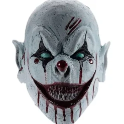 Läskig Clown Mask Skräck Leende Mördare Flintskallig Demoner Helhuvud Latex Mask Blodiga Djävular Halloween Cosplay Kostym Tillbehör> Masker