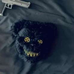 Läskig Halloween-mask Björnhar Mask, Blodig Plyschhuvudmask, Ha> Masker