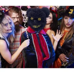 Läskig Halloween-mask Björnhar Mask, Blodig Plyschhuvudmask, Ha><noscript><img width=