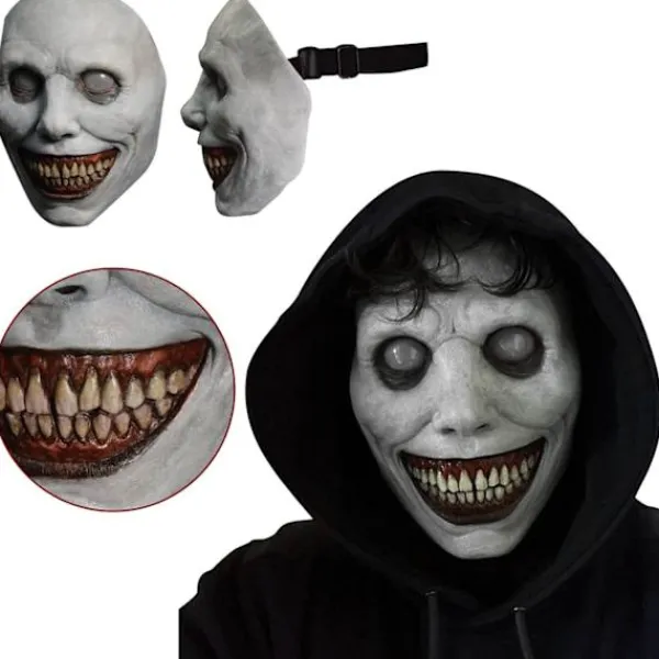 Läskig Halloweenmask för vuxna - Leende demoner, skräckmasker cosplay läskiga Halloween-kostymtillbehör för Halloweenfest karneval cosplay (1 st)-FA- | Fyndiq> Masker