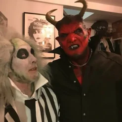 Läskig Halloweenmask Ikari Demon Latexmask Djävul Realistisk Mask för Vuxen Skräck Djävulshorn Spille Skräckgåva Halloweengåva{SL} As shown><noscript><img width=