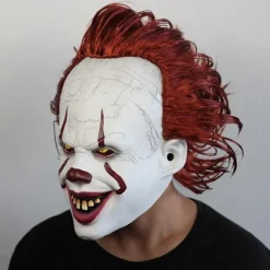 Läskig It Pennywise Krypande Clown Mask, Cosplay & Dekoration Halloweenfest Rekvisita Not Glowing><noscript><img width=