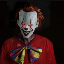 FMYSJ Läskig It Pennywise Krypande Clown Mask Clown Mask För Cosplay Dekoration (FMY) Not Glowing><noscript><img width=