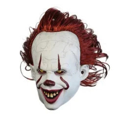 Läskig It Pennywise Krypande Clown Mask, Cosplay & Dekoration Halloween Party Prop Lysande Glowing> Masker