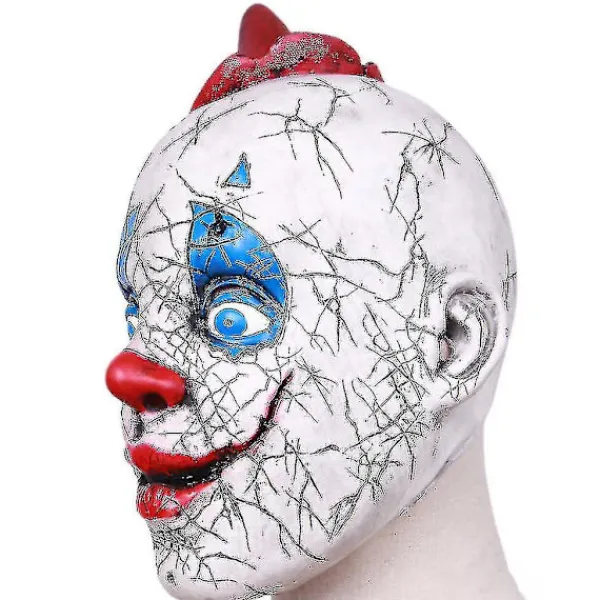 Läskig och kuslig djävulsmask Halloween rolig clownmask för vuxna Halloween kostym Cosplay rekvisita Joker mask> Masker