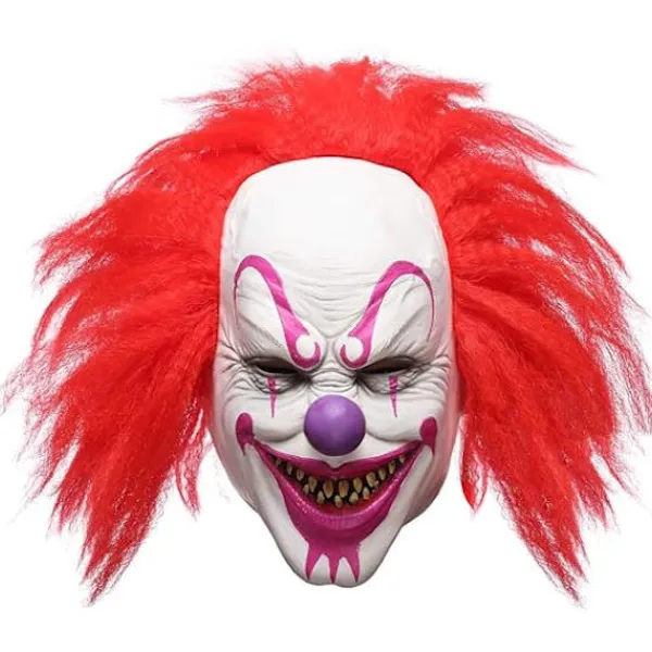 Läskig Ond Mördare Joker Clown Latex Mask Halloween Horror Cosplay Kostym Rekvisita> Masker