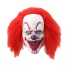 Läskig Ond Mördare Joker Clown Latex Mask Halloween Horror Cosplay Kostym Rekvisita För Vuxna Hela Huvudet> Masker