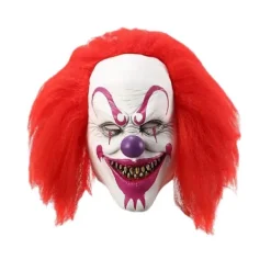 Läskig Ond Mördare Joker Clown Latex Mask Halloween Horror Cosplay Kostym Rekvisita För Vuxna Hela Huvudet> Masker