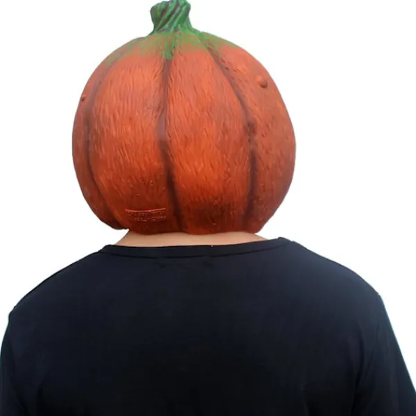 Läskig pumpa mask i latex, full huvudmask, maskeradskräckfågel> Masker