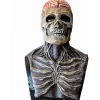 Läskig Skalle Mask, Latex Skalle Mask, Halloween Mask för Vuxna Som Är Extremt Oroliga Med Avtagbara Käkar, Rollspel> Masker