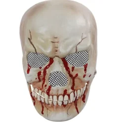 Läskig Skelettansiktsmask med rörlig käke för Halloween-kostym, Cosplay, Maskeradkarnevalfest> Masker