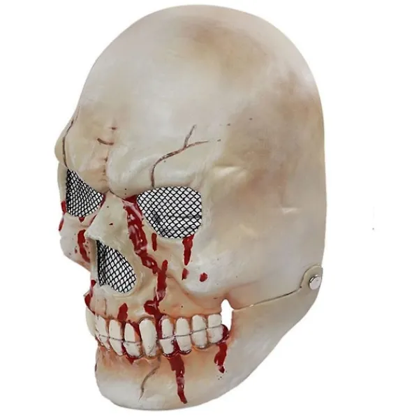 Läskig Skelettansiktsmask med rörlig käke för Halloween-kostym, Cosplay, Maskeradkarnevalfest> Masker