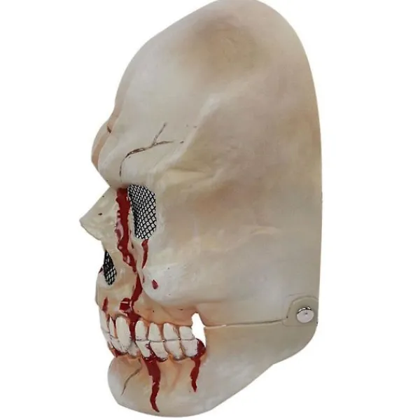 Läskig Skelettansiktsmask med rörlig käke för Halloween-kostym, Cosplay, Maskeradkarnevalfest> Masker