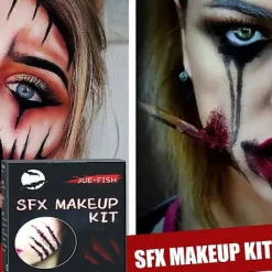 Låtsasblod Smink Blodspray, Tvättbart Blodsmink för Vampyr Cosplay Blod Halloween sminkväska><noscript><img width=