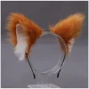 Luddiga Djur Kattunge Öron Hårband Katthuvud Halloween Cosplay Fest-FS-> Huvudbonader
