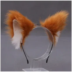Luddiga Djur Kattunge Öron Huvudband Katthuvud Halloween Cosplay Fest> Huvudbonader