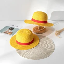 Luffy stråhatt One Piece Cosplay keps Anime solhatt> Huvudbonader