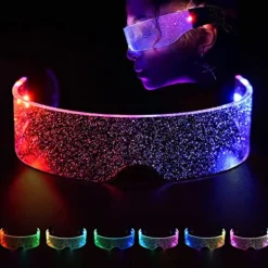 Lysande glasögon, LED-glasögon, Cyberpunk LED-glasögon, F> Tillbehör