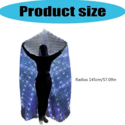 Lysande LED-févinge för barn och vuxna, glödande fjärilsvinge för förtrollande fester och evenemang, ängelvinge> Tillbehör