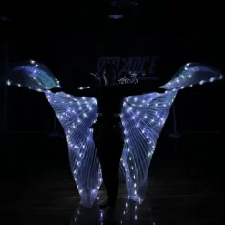 Lysande LED-févinge för barn och vuxna, glödande fjärilsvinge för förtrollande fester och evenemang, ängelvinge><noscript><img width=