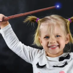 Lysande magisk trollstav med ljud och ljus, leksak för barn, flickor, pojkar, fest><noscript><img width=