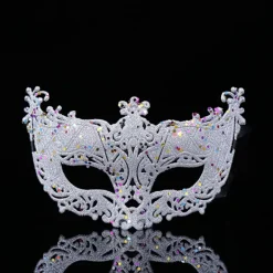 Jettbuying Lyxig venetiansk maskeradmask Kvinnor Flickor Sexig Fox Eye Mask F ONESIZE><noscript><img width=