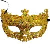 Lyxig venetiansk maskeradmask för kvinnor och flickor - Sexig rävmask i guld, ONESIZE Guld> Masker