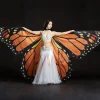 Magdansvingar Färgglada Fjärilsvingar Uppträdandekostymer Orange_ry> Tillbehör