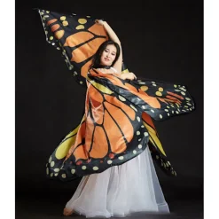 Magdansvingar Färgglada Fjärilsvingar Uppträdandekostymer Orange_ry><noscript><img width=