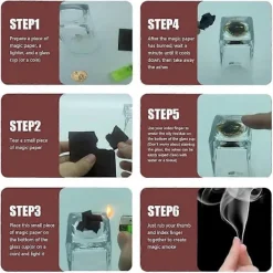 Magiskt Rökpapper, Magisk Rök från Fingertopparna, Trolleritrick Verktyg för Närbild, Magikerrekvisita Scenillusioner Tillbehör[HK] 100pcs><noscript><img width=