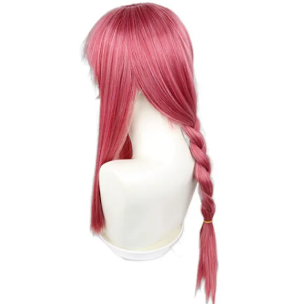 CNMR Makima Röd Long Braid Peruk 70CM Cosplay Kostym Motorsåg zy> Peruker