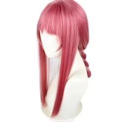 CNMR Makima Röd Long Braid Peruk 70CM Cosplay Kostym Motorsåg zy><noscript><img width=