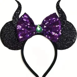 Maleficent Musöron Huvudband för Halloween Cosplay Festfavoriter> Huvudbonader