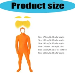 Mandarin-dräkt med öppet ansikte, mustasch och ögonbryn för Cosplay[YDE] Child 140cm> Dräkter