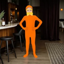 Mandarinkostym Tillbehör Öppet Ansikte Helkroppsdräkter Gul Mustasch och Ögonbryn för Världsbokdagen Halloween Cosplay-FF- Adult 170cm><noscript><img width=