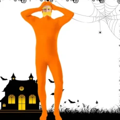Mandarinkostym Tillbehör Öppet Ansikte Helkroppsdräkter Gul Mustasch och Ögonbryn för Världsbokdagen Halloween Cosplay-FF- Adult 170cm><noscript><img width=
