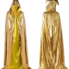 Mantel med huva Halloween trollkarl huva kappa fullängds mantel för kvinnor> Dräkter