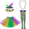 Mardi Gras festkläder set pannband maskerad mask festival tillbehör> Tillbehör
