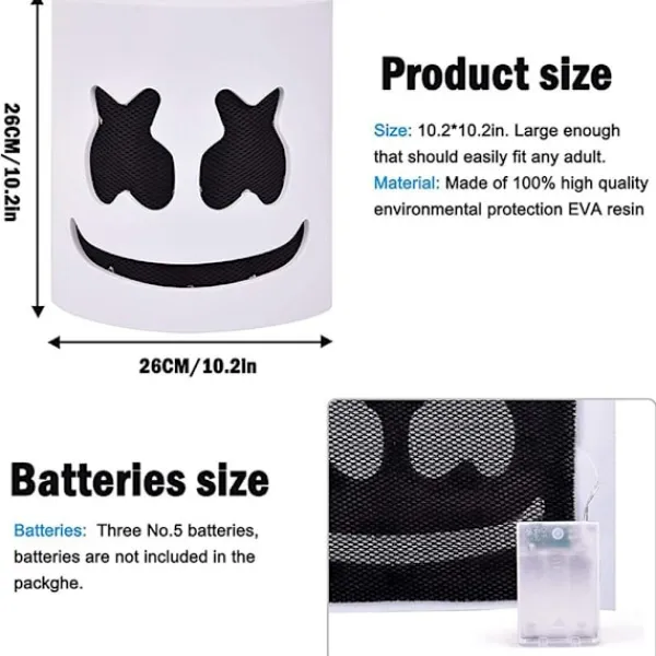 Marshmello DJ-mask Halloween Cosplay-mask A> Masker