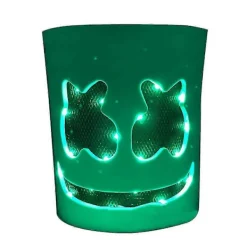 FMYSJ Marshmello LED-mask DJ Cosplayhjälm Marshmello Kostym Mask Ljus Upp LED-mask Party Cosplay Mask (FMY)> Masker