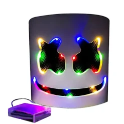Marshmello LED-mask DJ Cosplay-hjälm Marshmello-dräktmask Lig> Masker