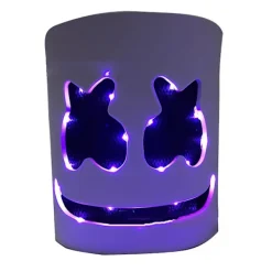 Marshmello LED-mask DJ Cosplay-hjälm Marshmello-dräktmask Lig><noscript><img width=