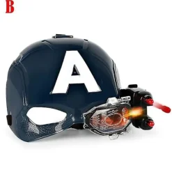 Marvel Avengers 4 Iron Man Captain America Mask Ljus Ljud Hjälm Öppen Mas><noscript><img width=